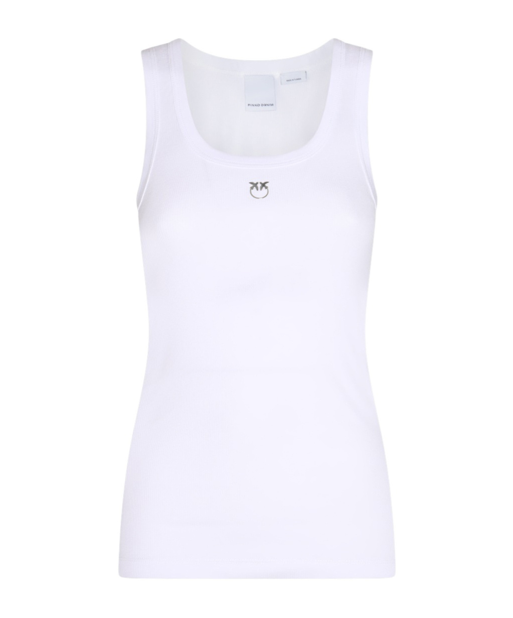 Pinko Round-necked Vest In White