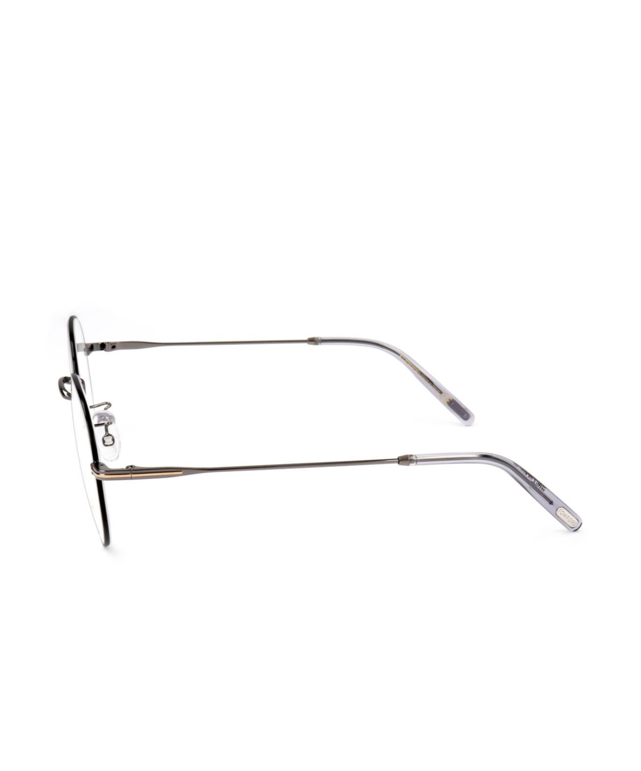 Tom Ford Full-rimmed Plain Glasses In Gray
