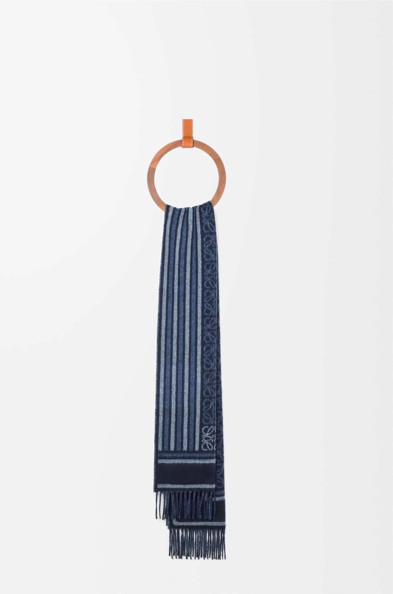Loewe Rectangular Scarf In Blue