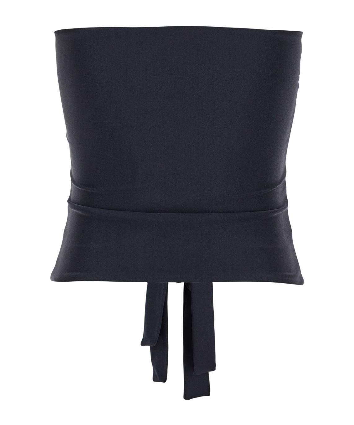 Coperni Gala' Black Top With Adjustable Knots In Stretch Fabric In Black