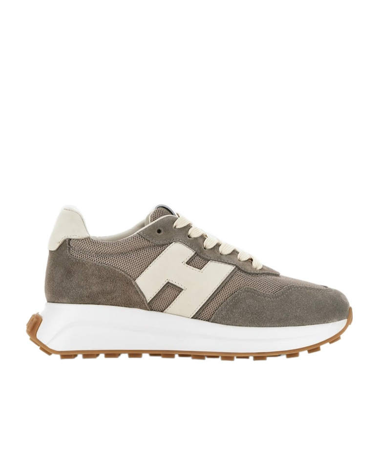 Hogan H641 Panelled Lace-up Sneakers In White