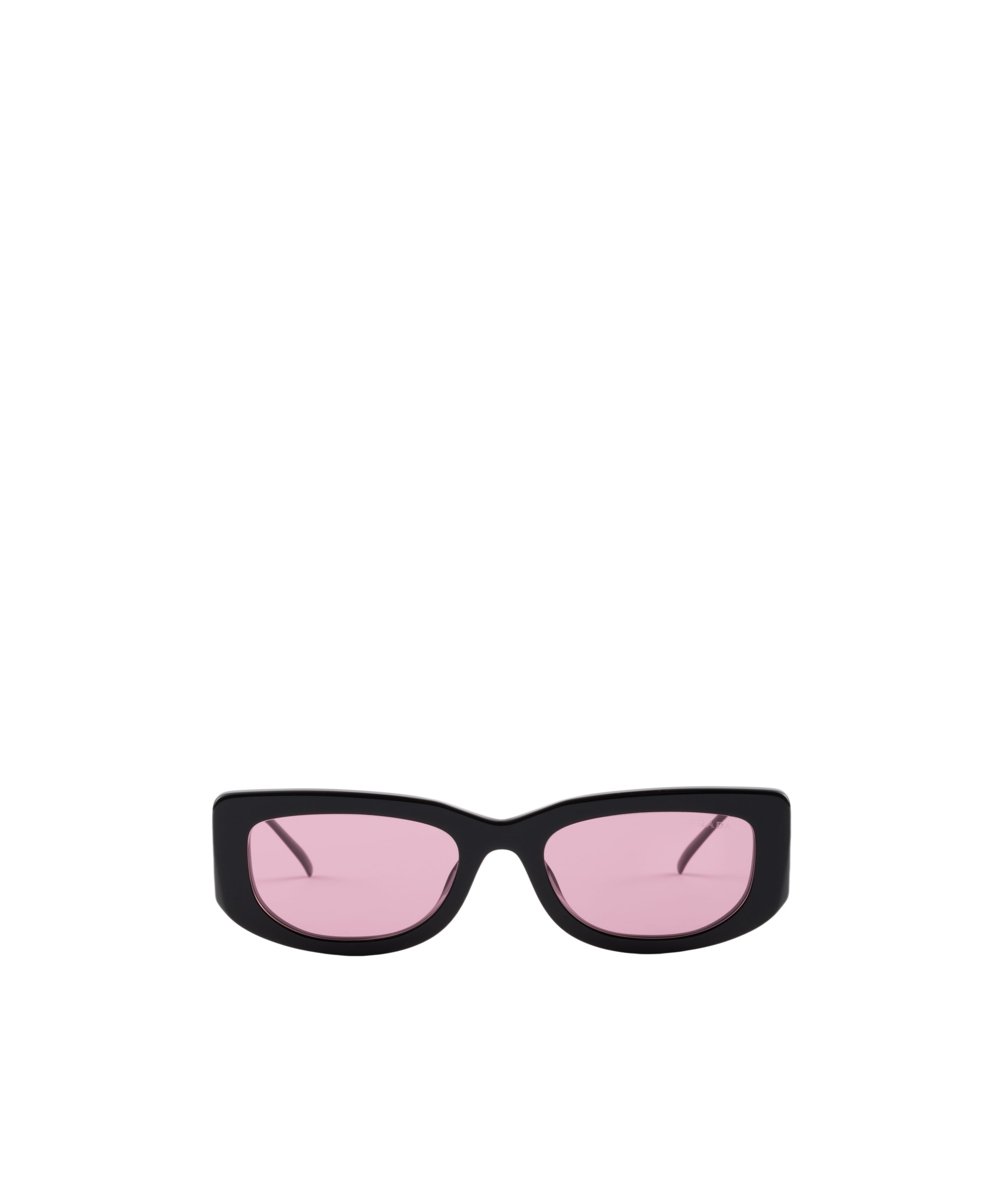 Prada Sunglasses With Triangle Logo In Pink