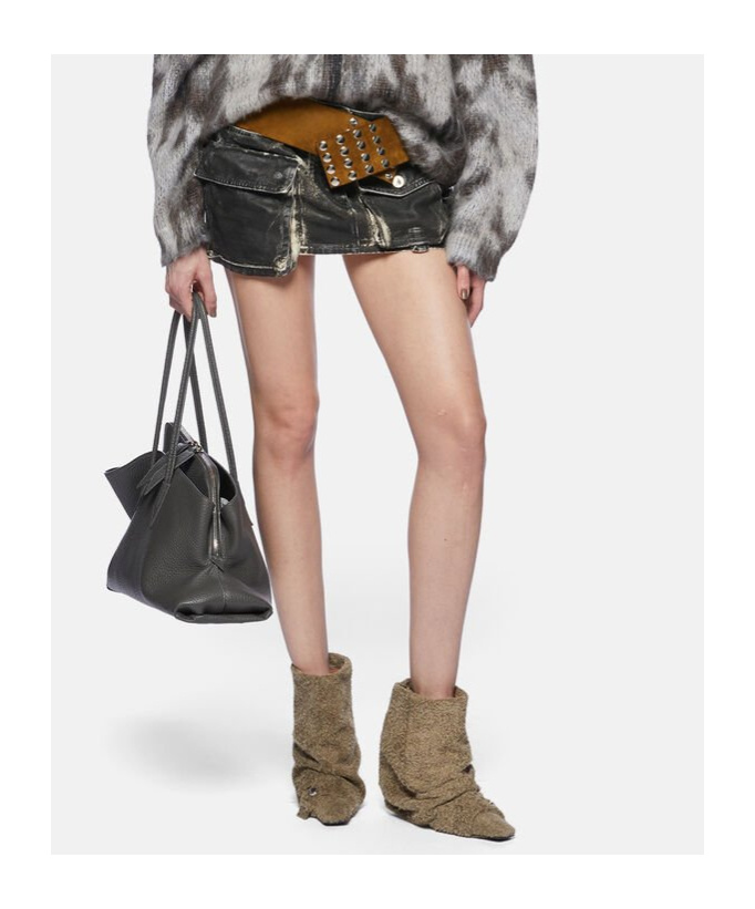 Shop Attico The Fay Mini Skirt In Black