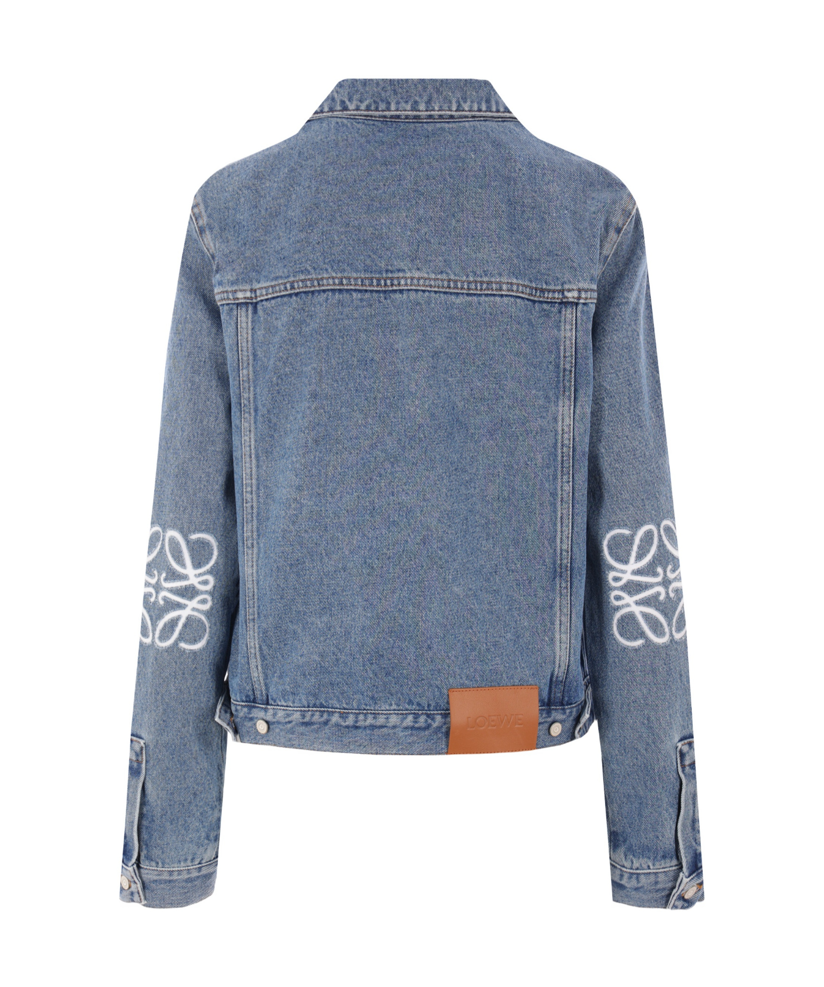 Shop Loewe Anagram Jacket In Denim In Blue