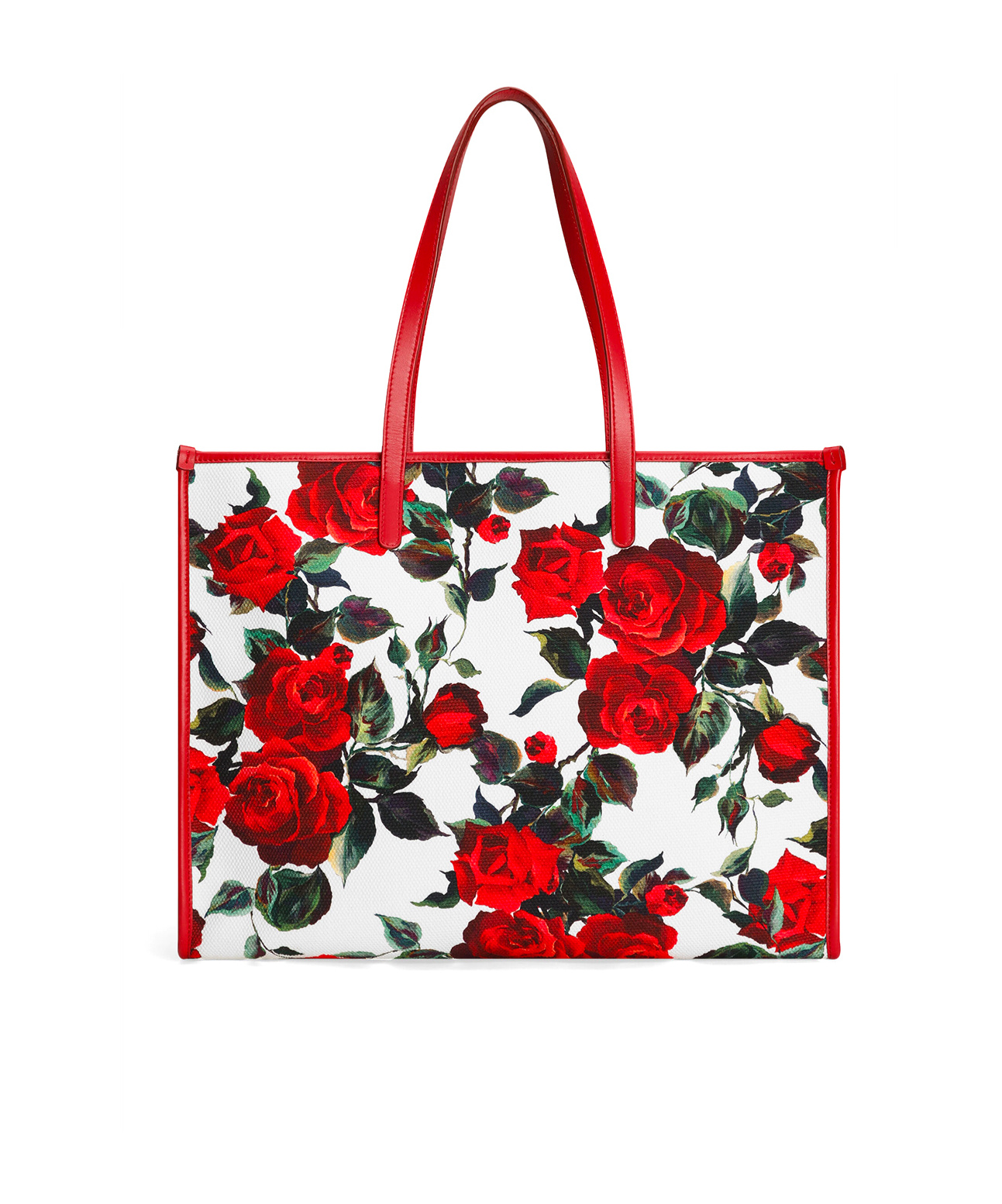 Dolce & Gabbana Flower Printed Large Shopping Bag In Multicolor