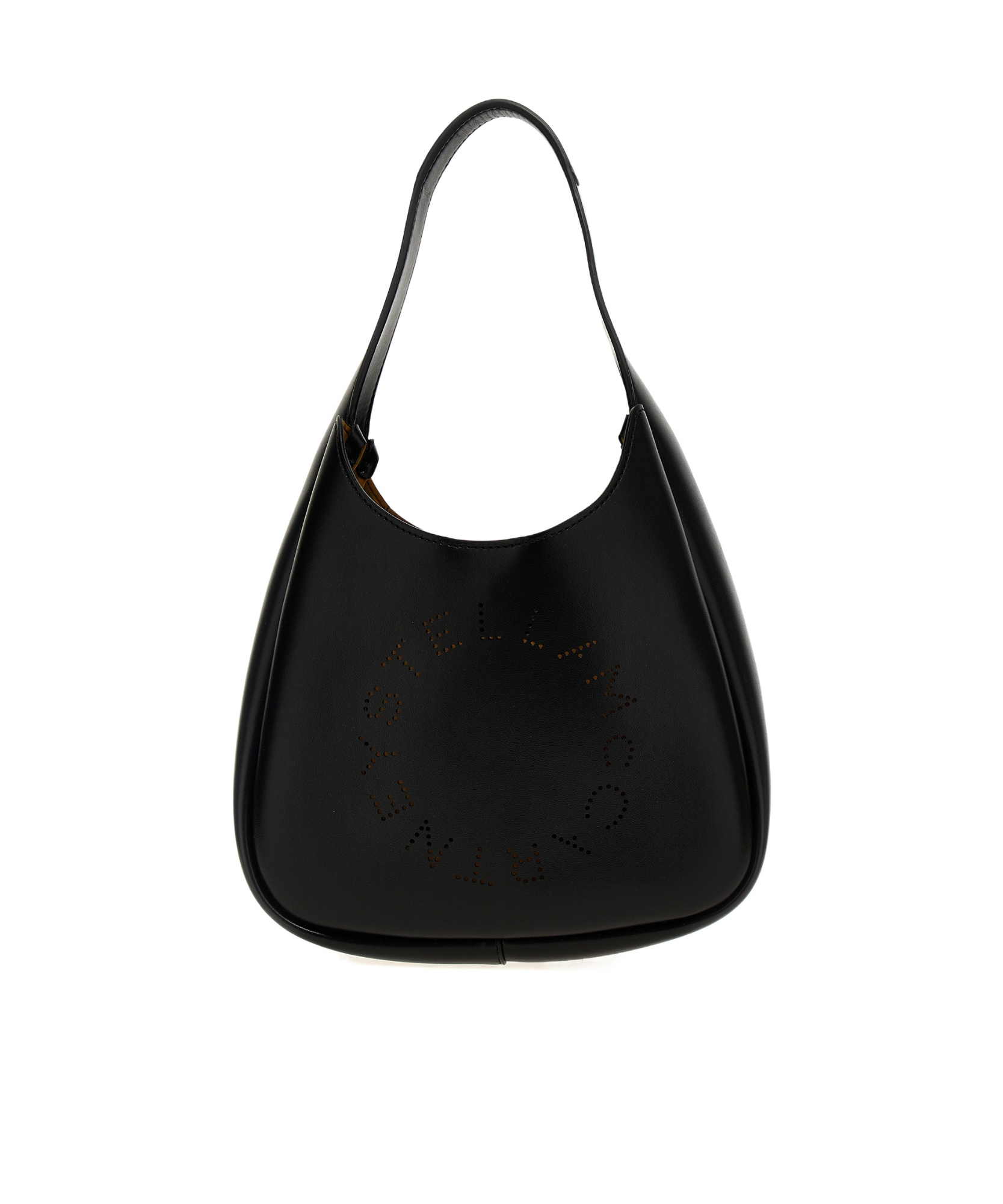 Stella Mccartney Curved Silhouette Single Handle Shoulder Bag In Black