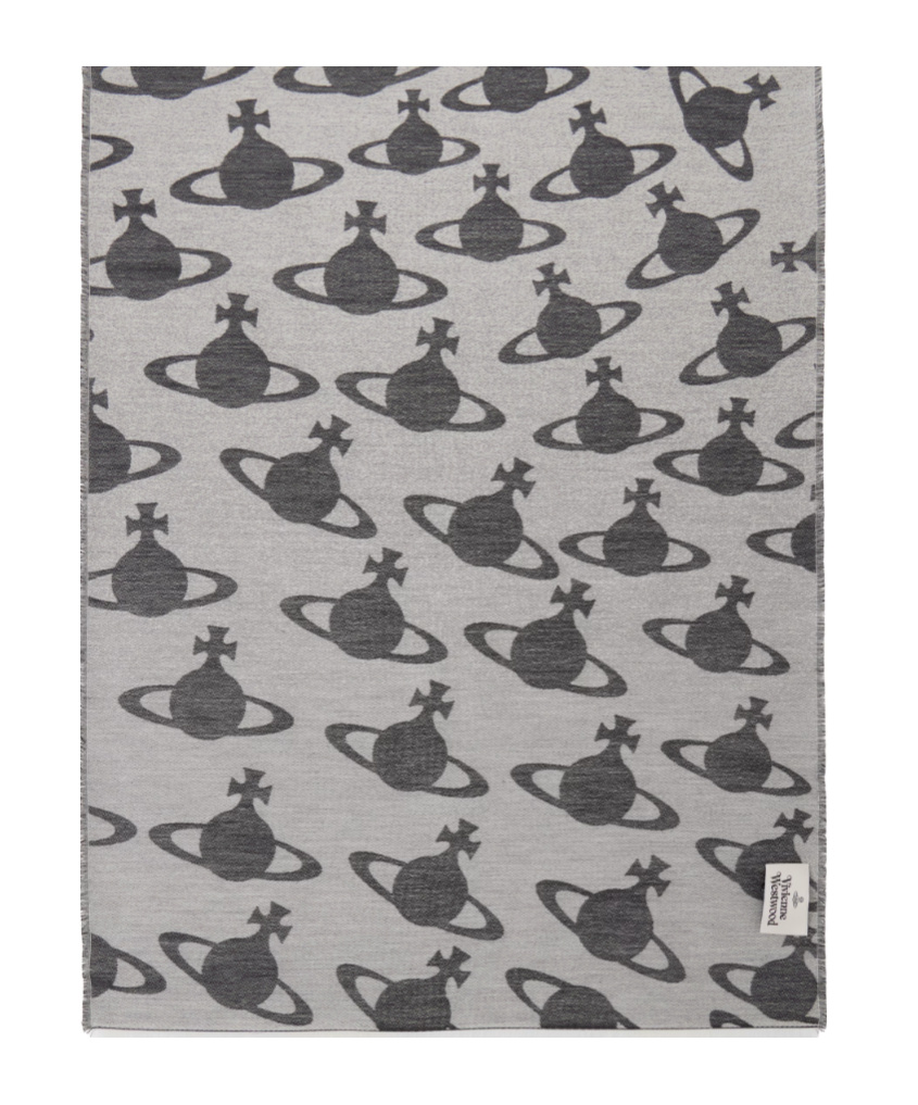 Vivienne Westwood Rectangular Scarf In Gray