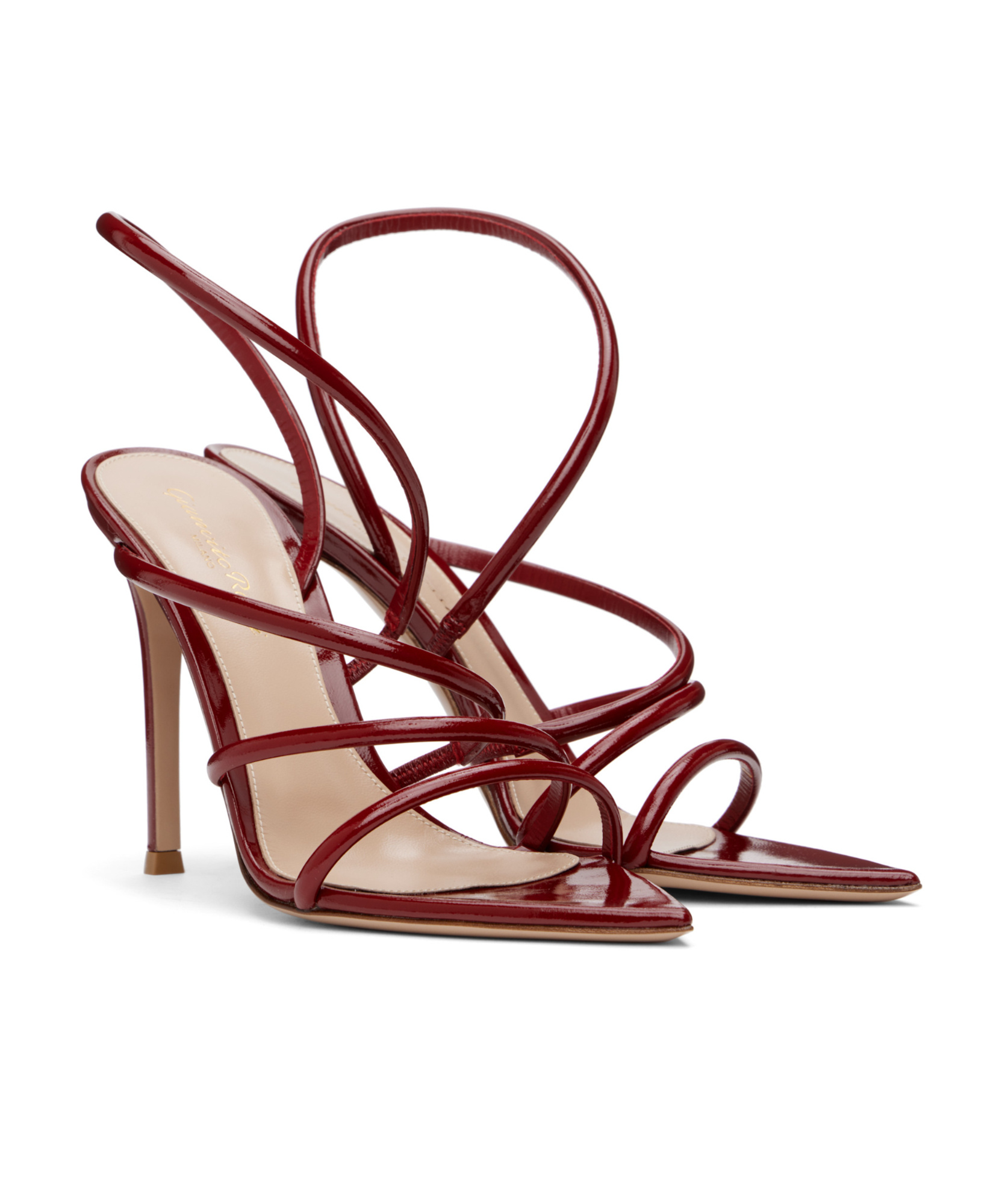 Gianvito Rossi Red Ettie Heeled Sandals In Red