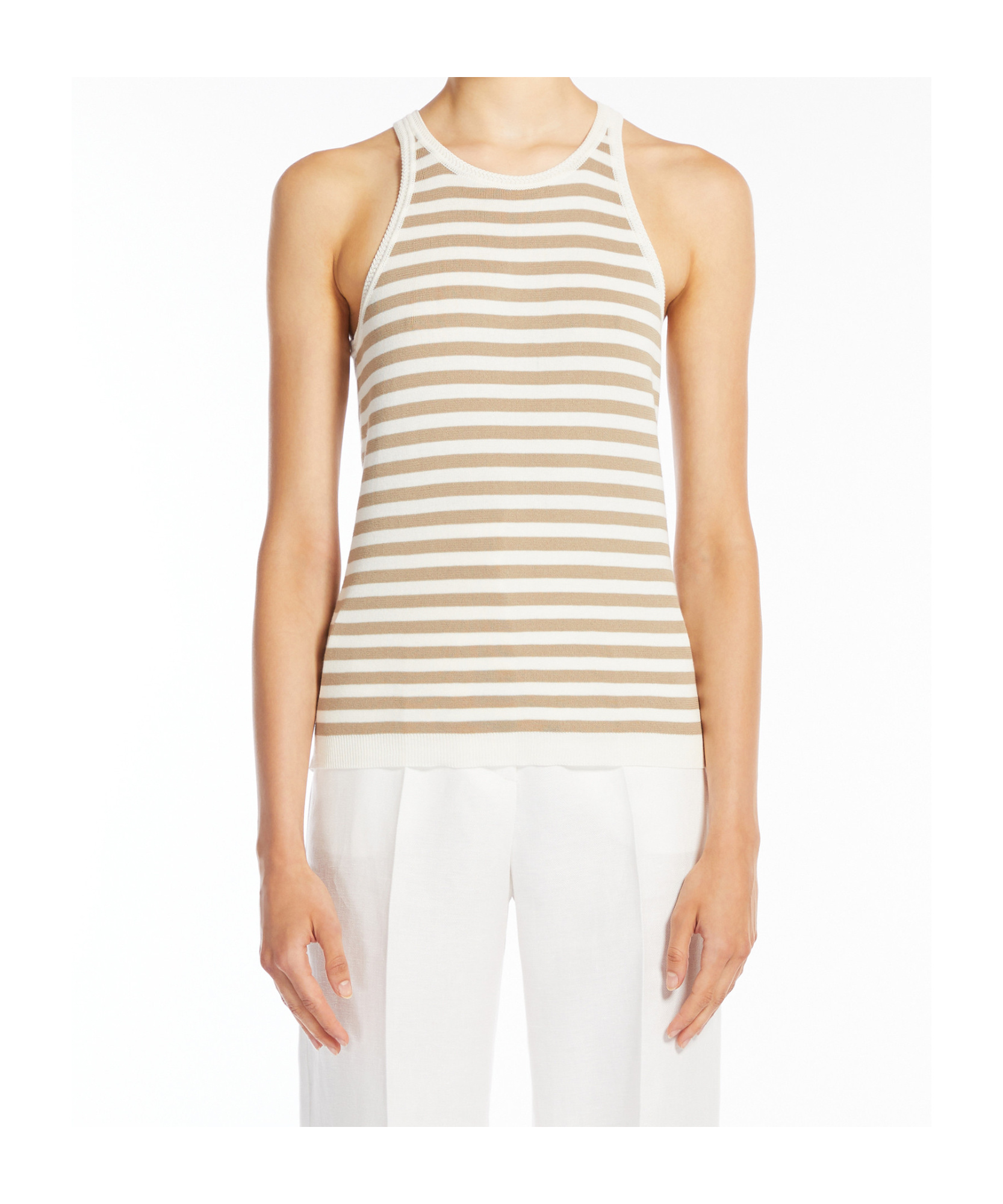 Max Mara Arnes Tank Top In Neutral