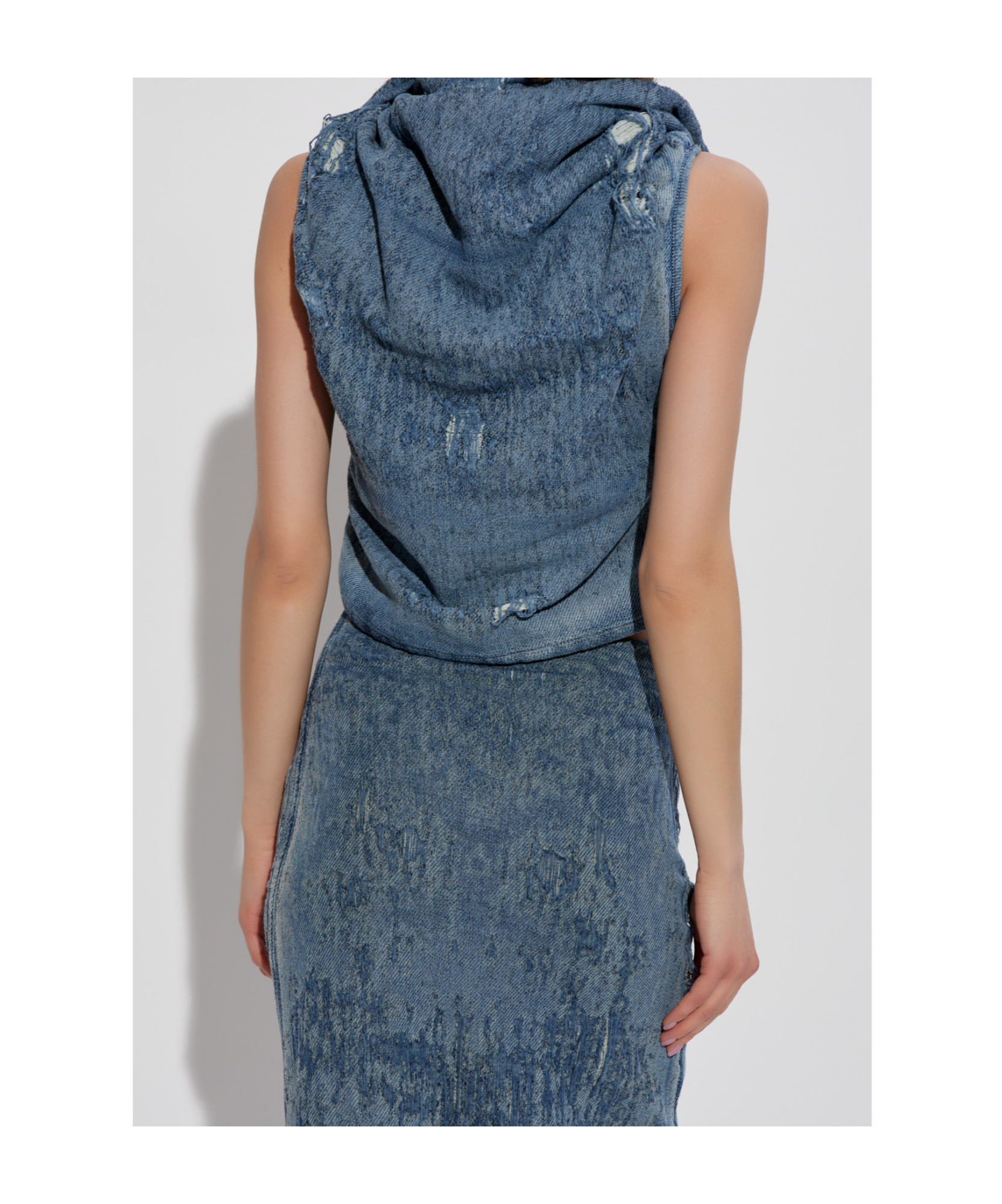 Diesel Blue De-vania-fsg Denim Top In Blue
