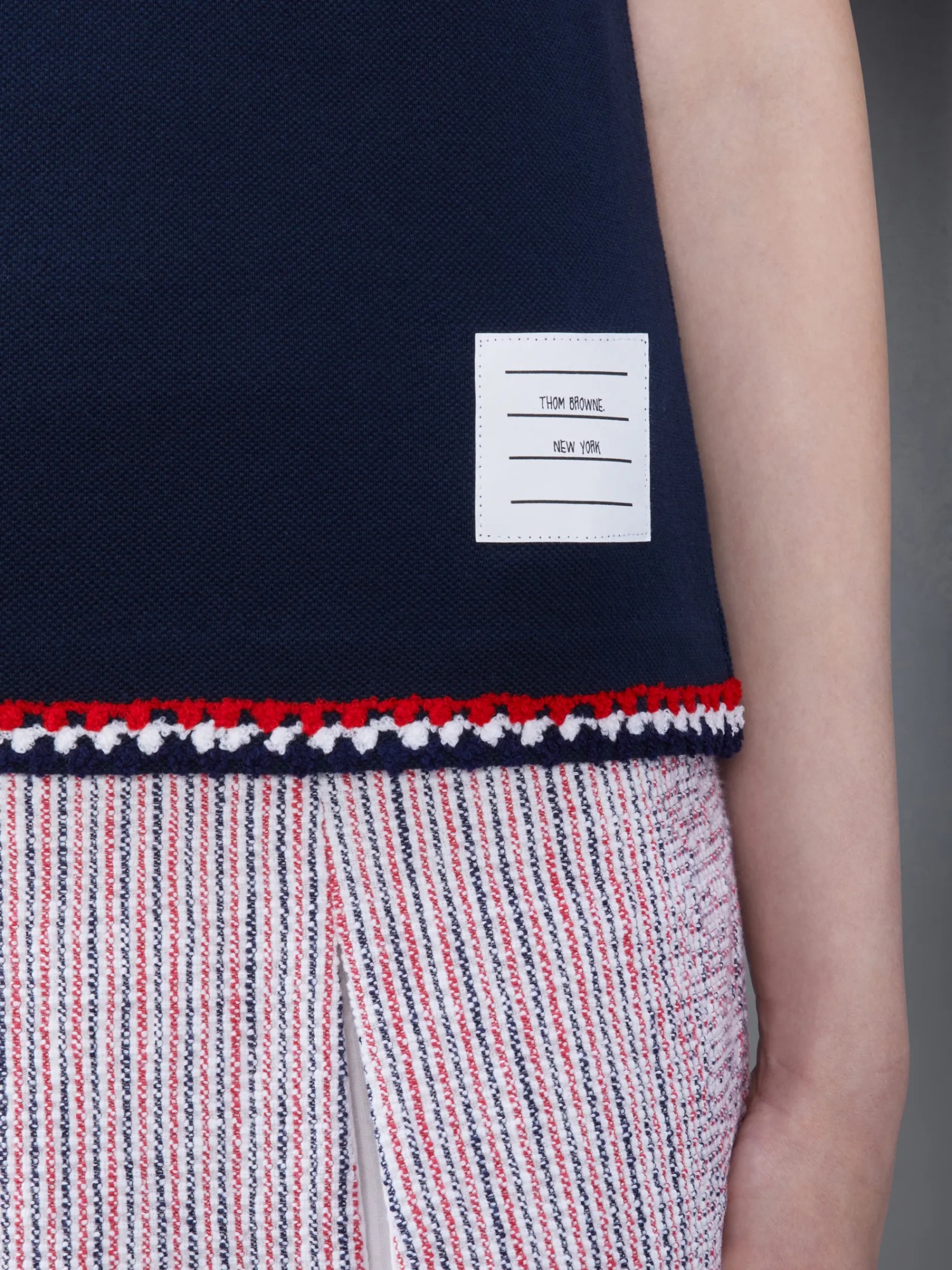 Thom Browne Rwb-stripe Cotton T-shirt In Multicolor