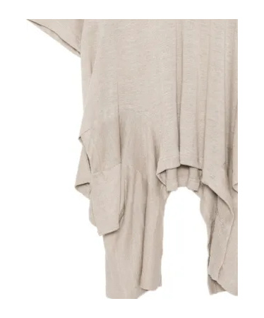 Comme Des Garçons Asymmetrical Ruffle T-shirt In Neutral