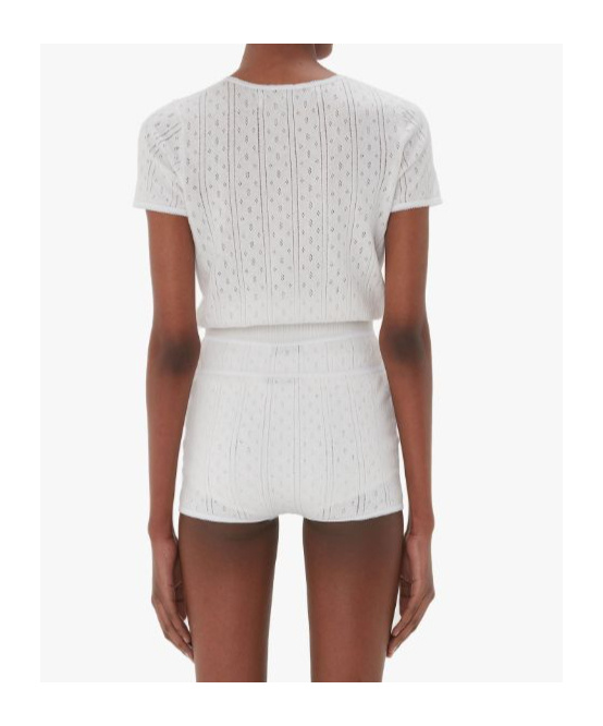 JW ANDERSON POINTELLE CAP-SLEEVE TOP