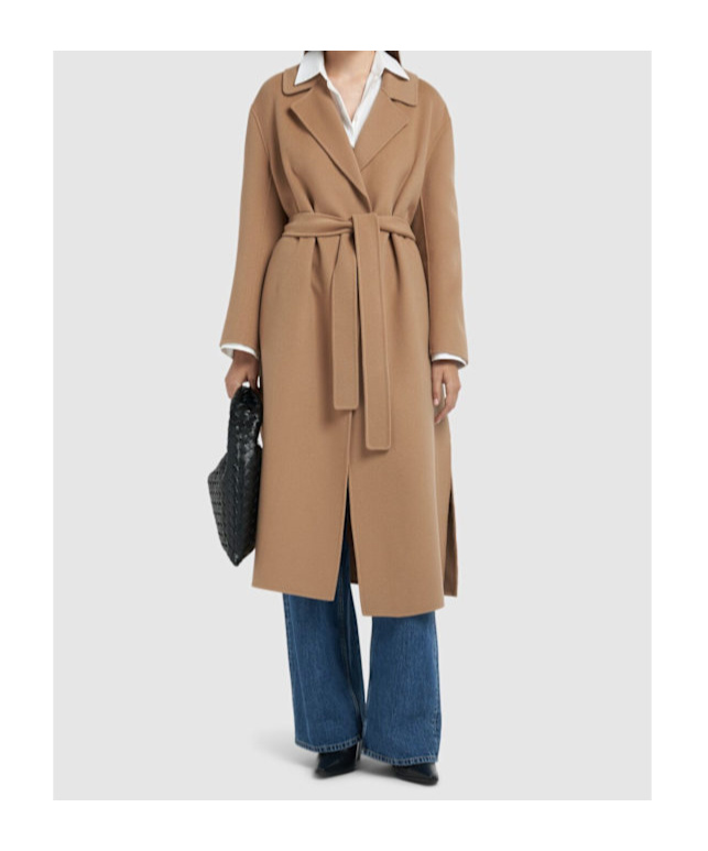 Max Mara Long-sleeved Coat In Brown