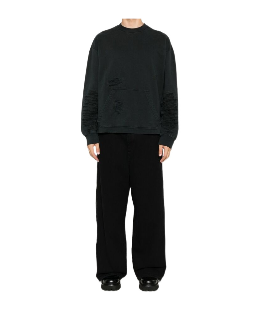 Mm6 Maison Margiela Round-neck Sweater In Black