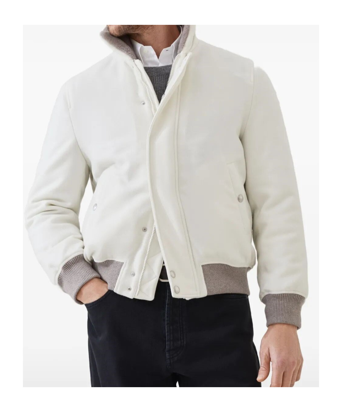 Brunello Cucinelli Cashmere Aviator Jacket