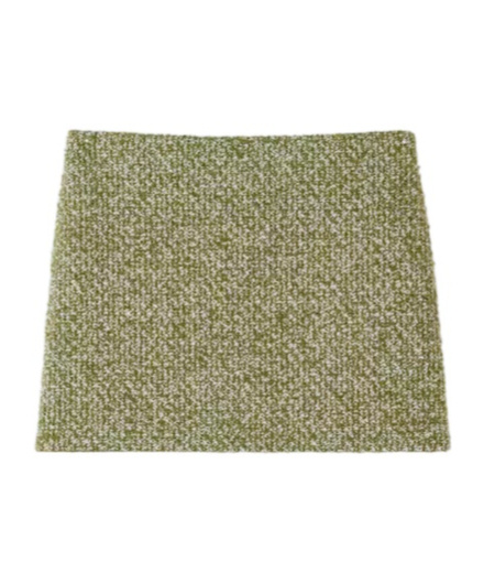 Gucci Cotton And Wool-blend Tweed Miniskirt In Green