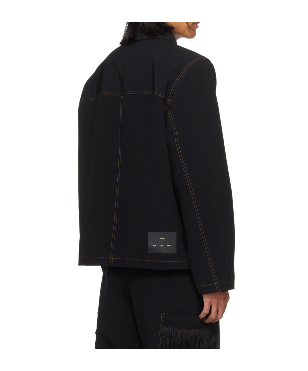 Song For The Mute Lapel Casual Jacket In Black