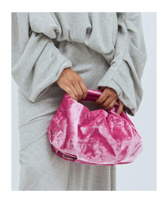 Dries Van Noten Double Top Handle Shoulder Bag In Pink