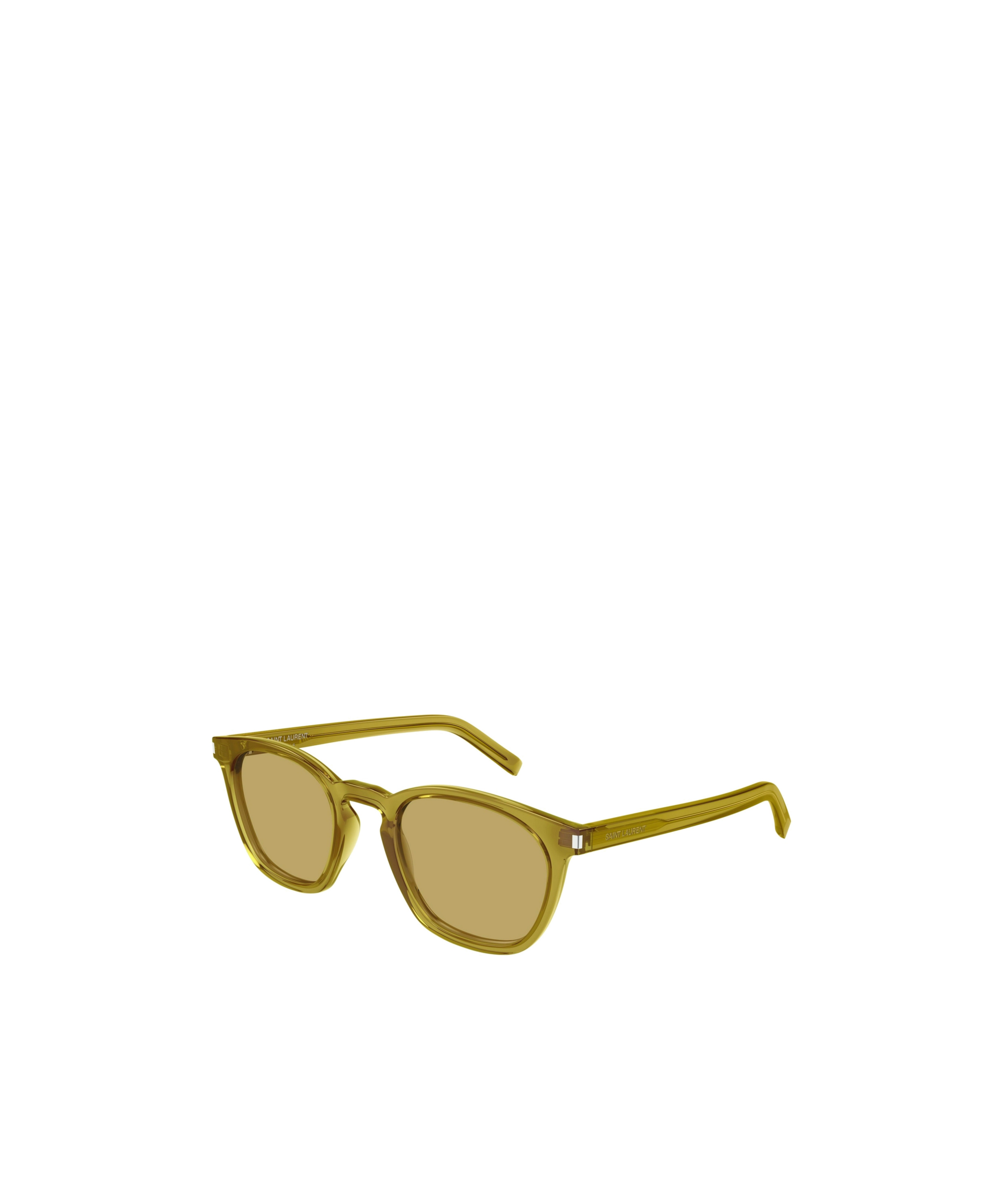 Saint Laurent Round-frame Sunglasses In Nude