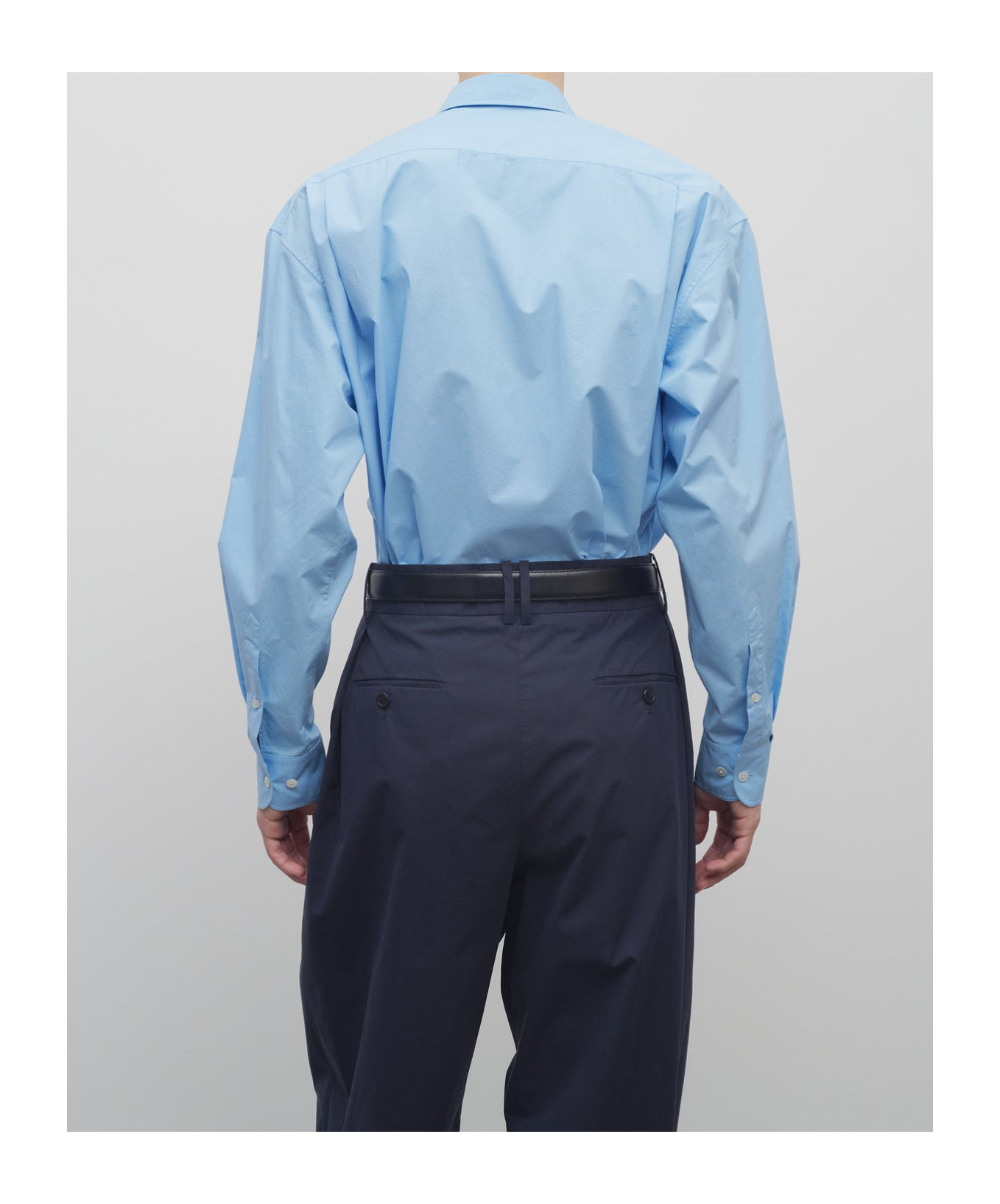 The Row Miller Cotton Shirt In Blue