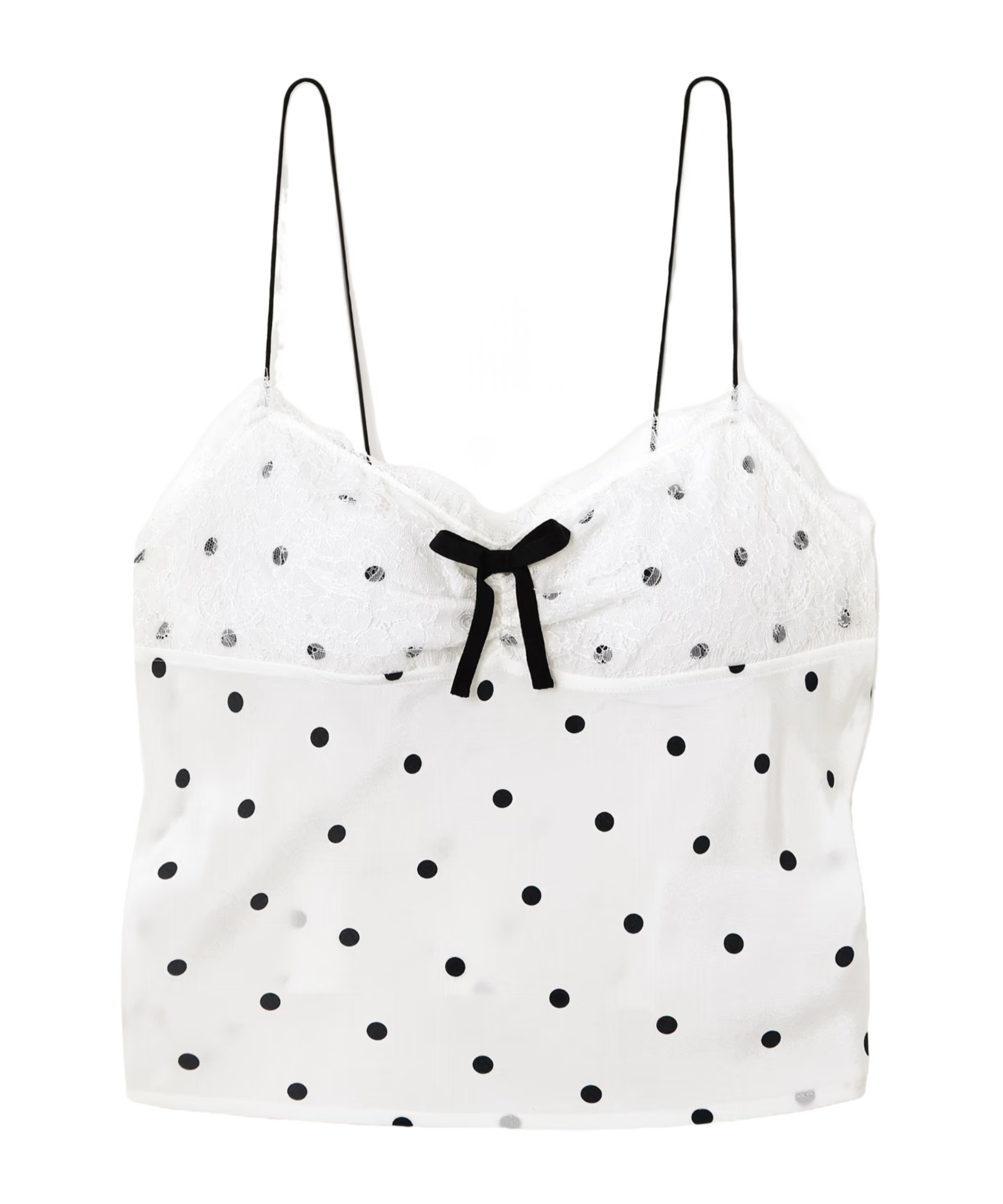 Alessandra Rich Polka Dot Suspenders In White