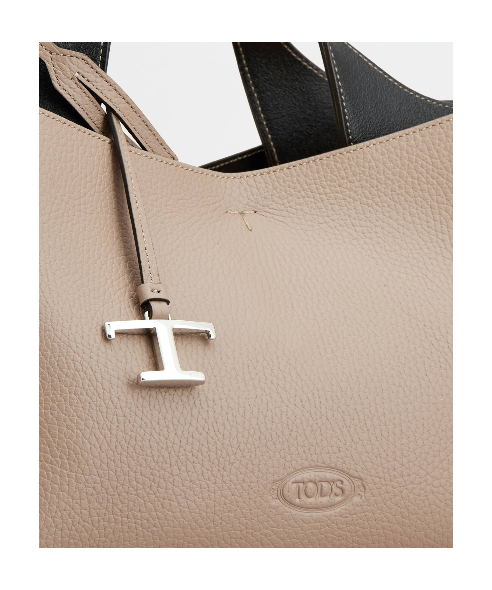 Tod's Mini Grain Leather Top-handle Bag In Nude