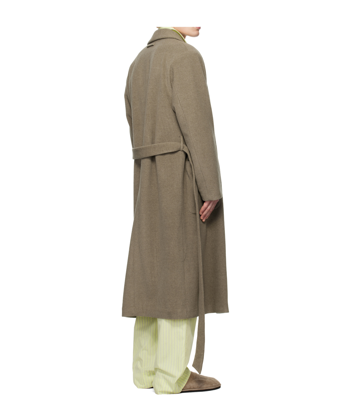 Tekla Ssense Exclusive Taupe Auralee Edition Robe Coat In Gray