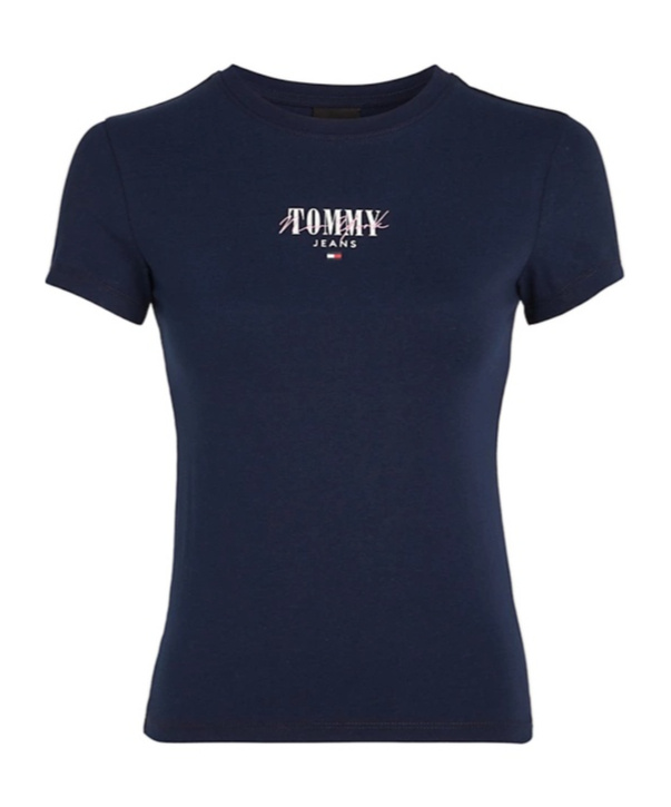 Tommy Hilfiger Tommy Jeans Logo Printed Crewneck T-shirt In Blue