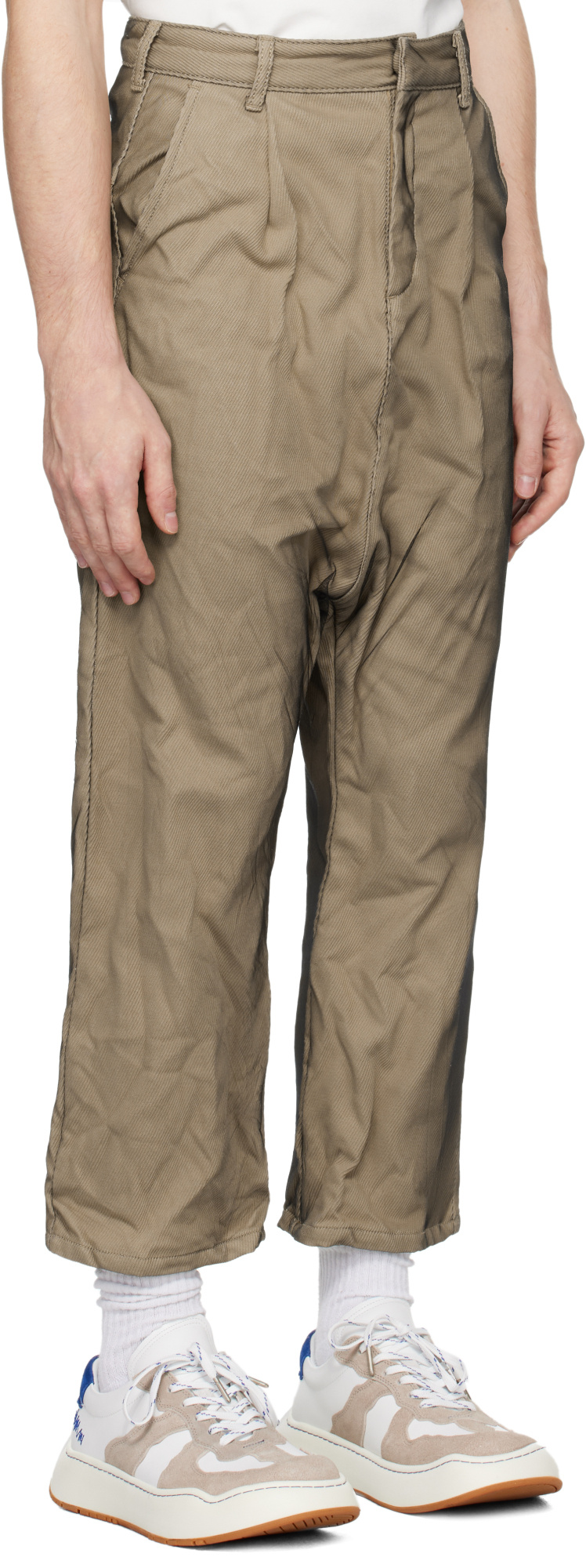 Ader Error Straight Casual Pants In Brown