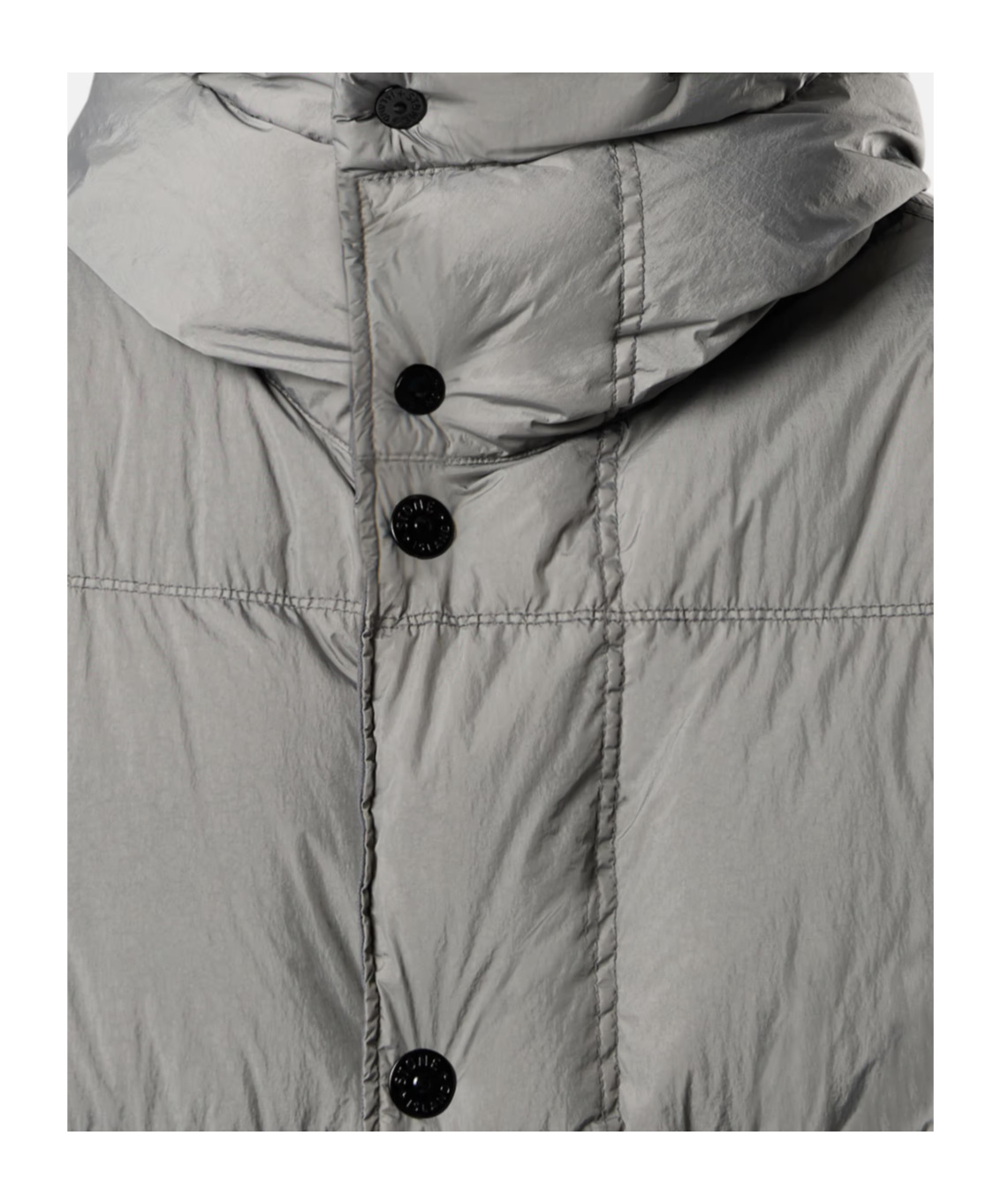 Stone Island Hooded Down Parka With Wind Resistance In Gray