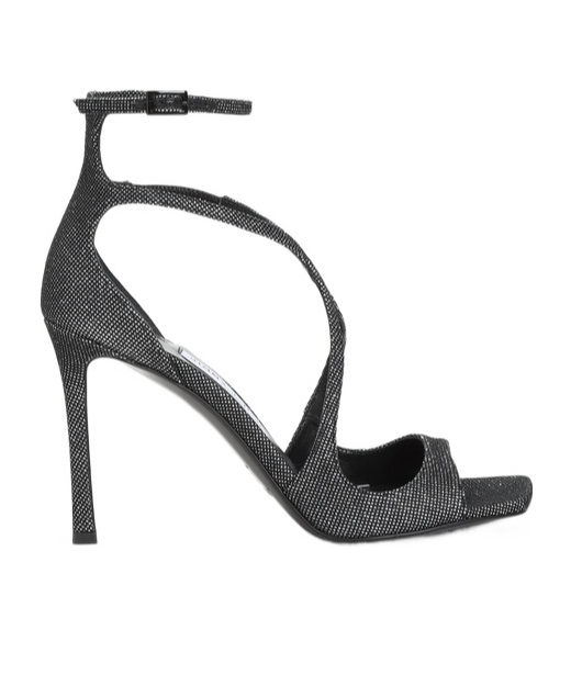 Jimmy Choo Square Toe High Heel Sandals In Black
