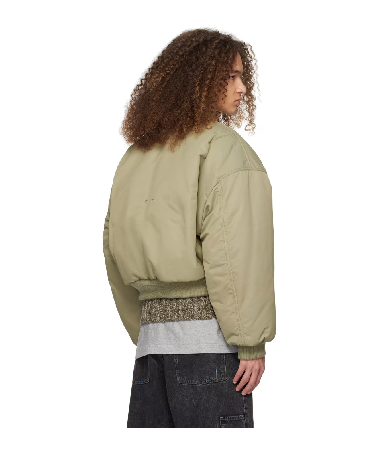 We11 Done Puff Zipper Cotton Suit In Green