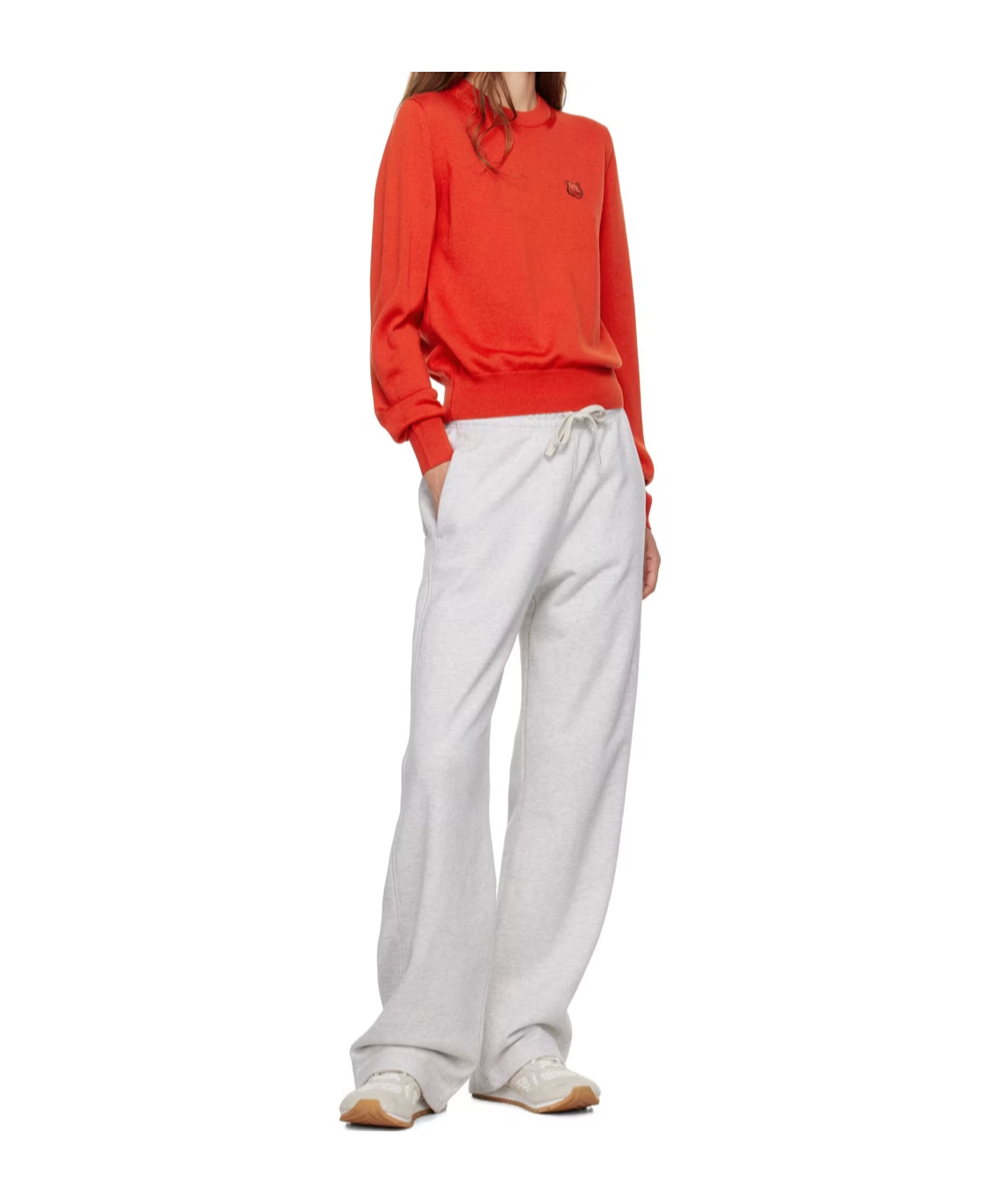 MAISON KITSUNÉ MAISON KITSUNÉ FOX HEAD PATCH KNITTED JUMPER