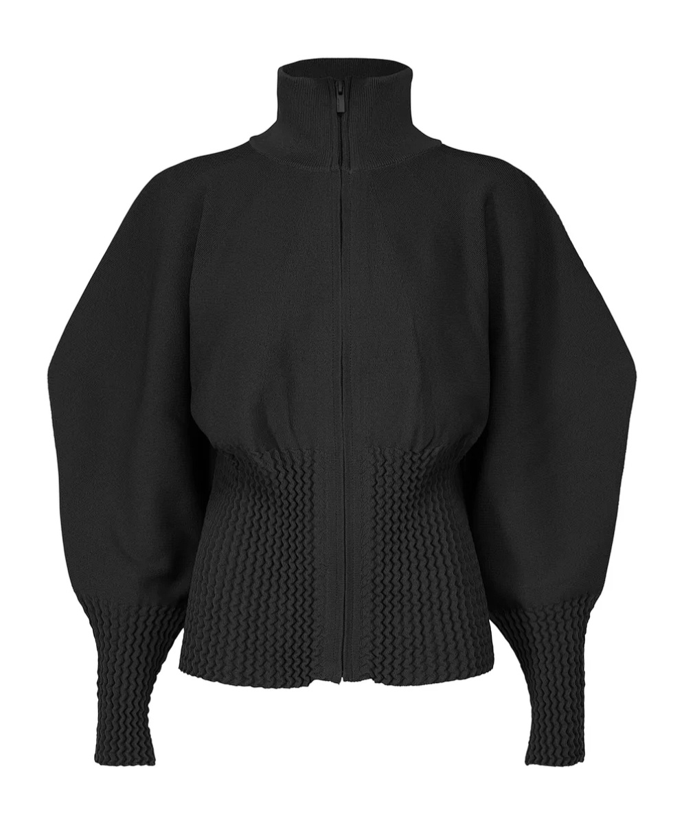 Shop Issey Miyake High-neck Jacket In Black