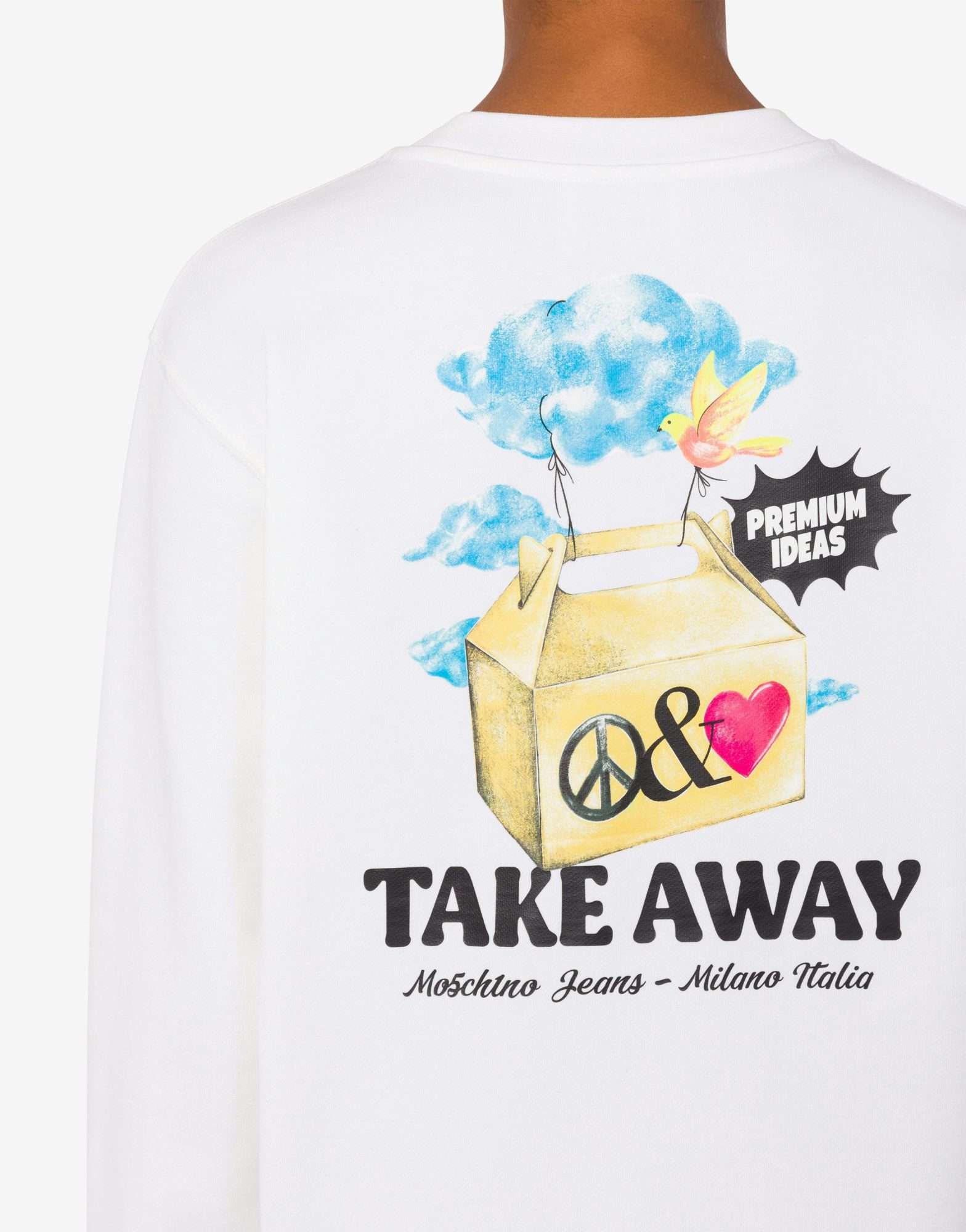 Moschino Logo Sweatshirt In White