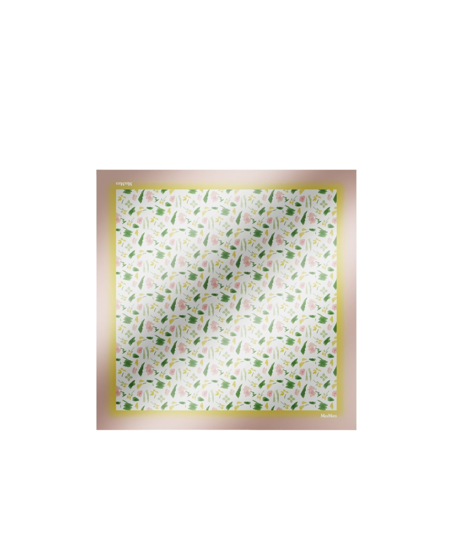 Max Mara Printed Silk Scarf In White