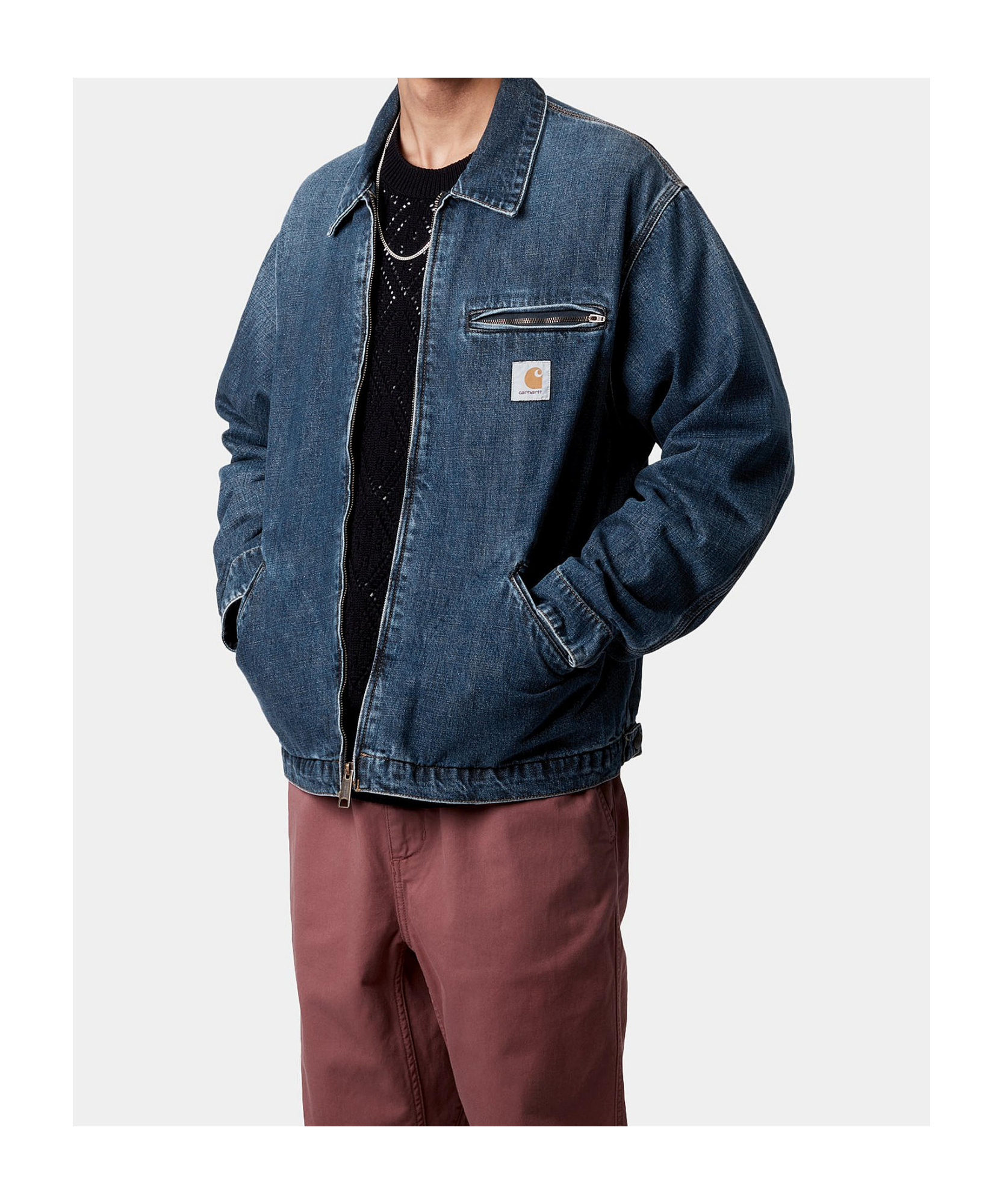 Carhartt Og Detroit Puffer Jackets Blue In Blue