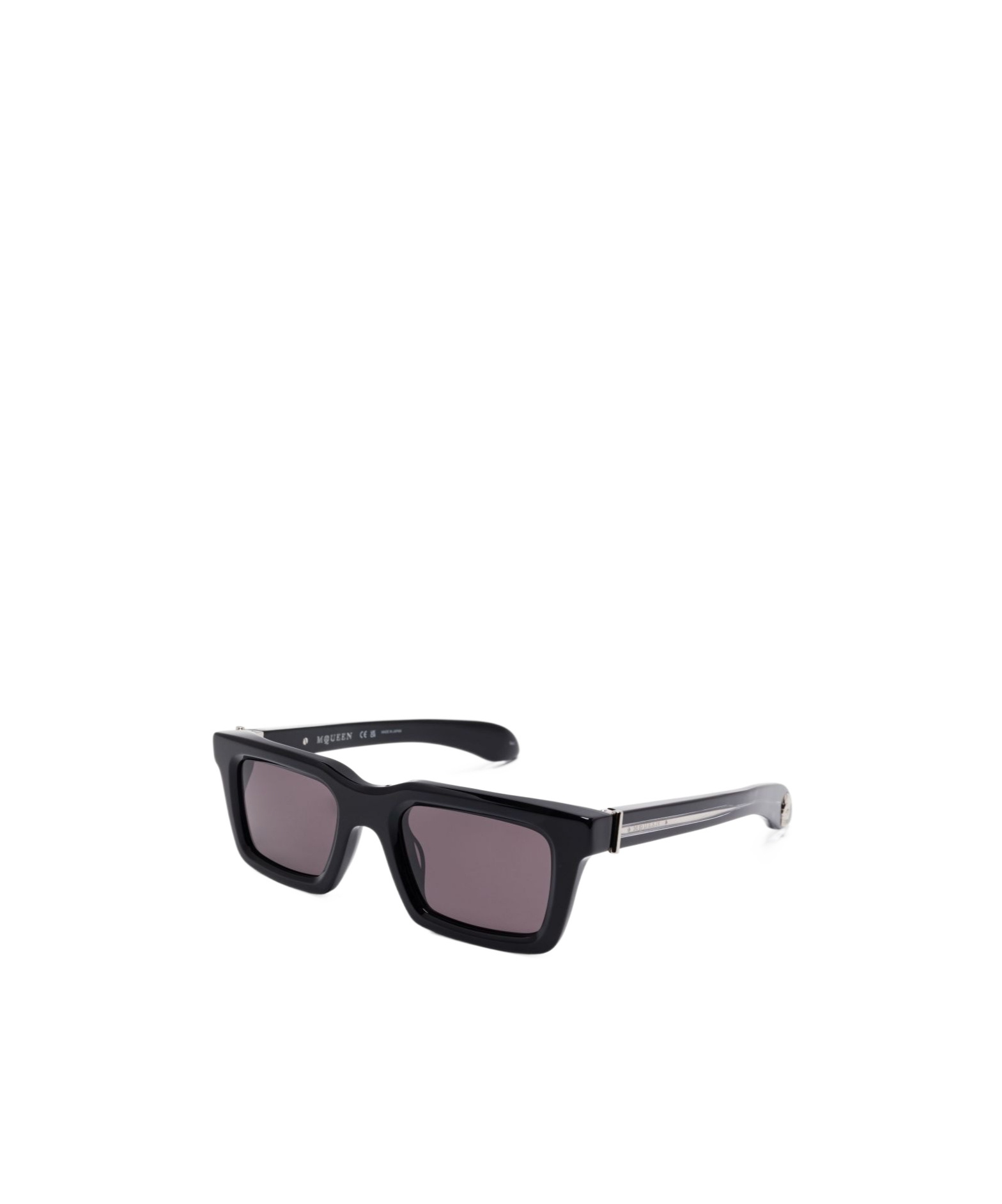 Alexander Mcqueen Geometric Frame Sunglasses In Black