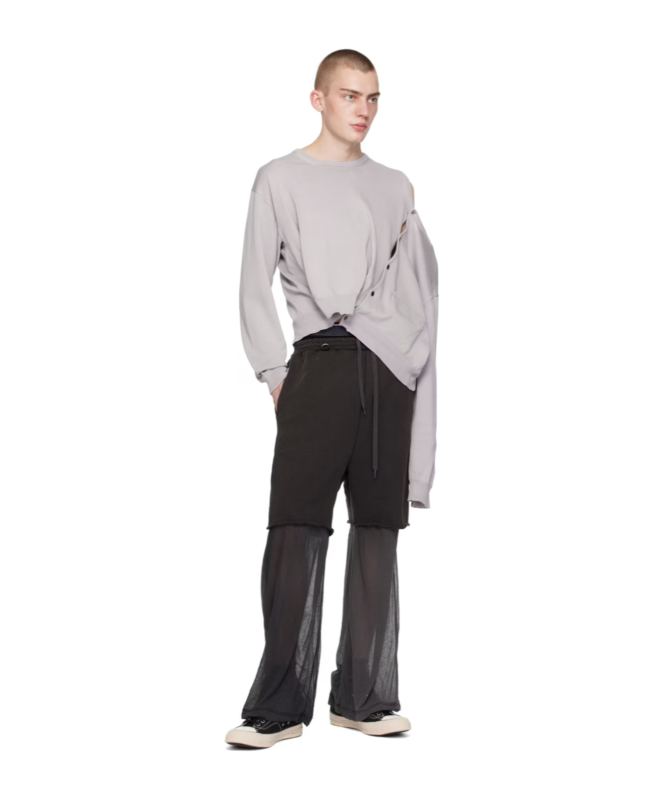 Doublet Gray Ai Image Generation Mistake Cardigan In White