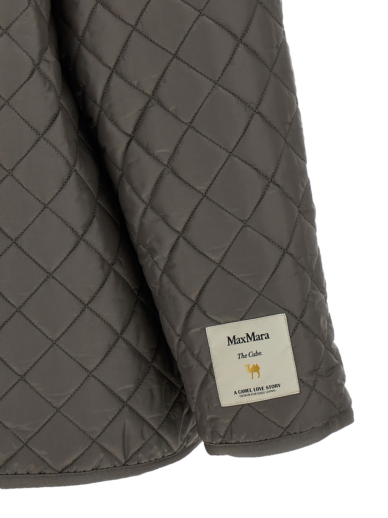 Max Mara Leo Reversible Quilted Jacket In Gray