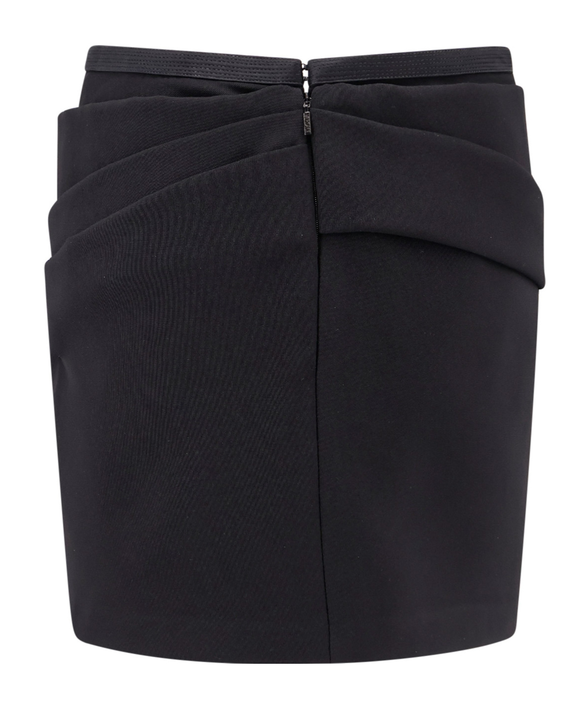 Versace Responsible Wool Mini Skirt With Medusa Detail In Black