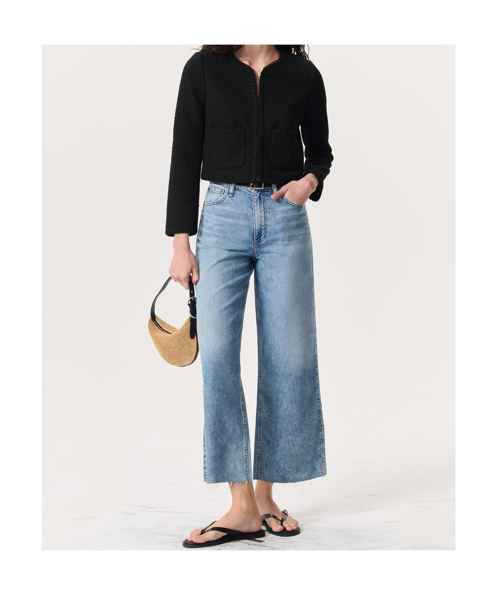 Rag & Bone Cheyenne Whipstitch-trimmed Tweed Lady Jacket