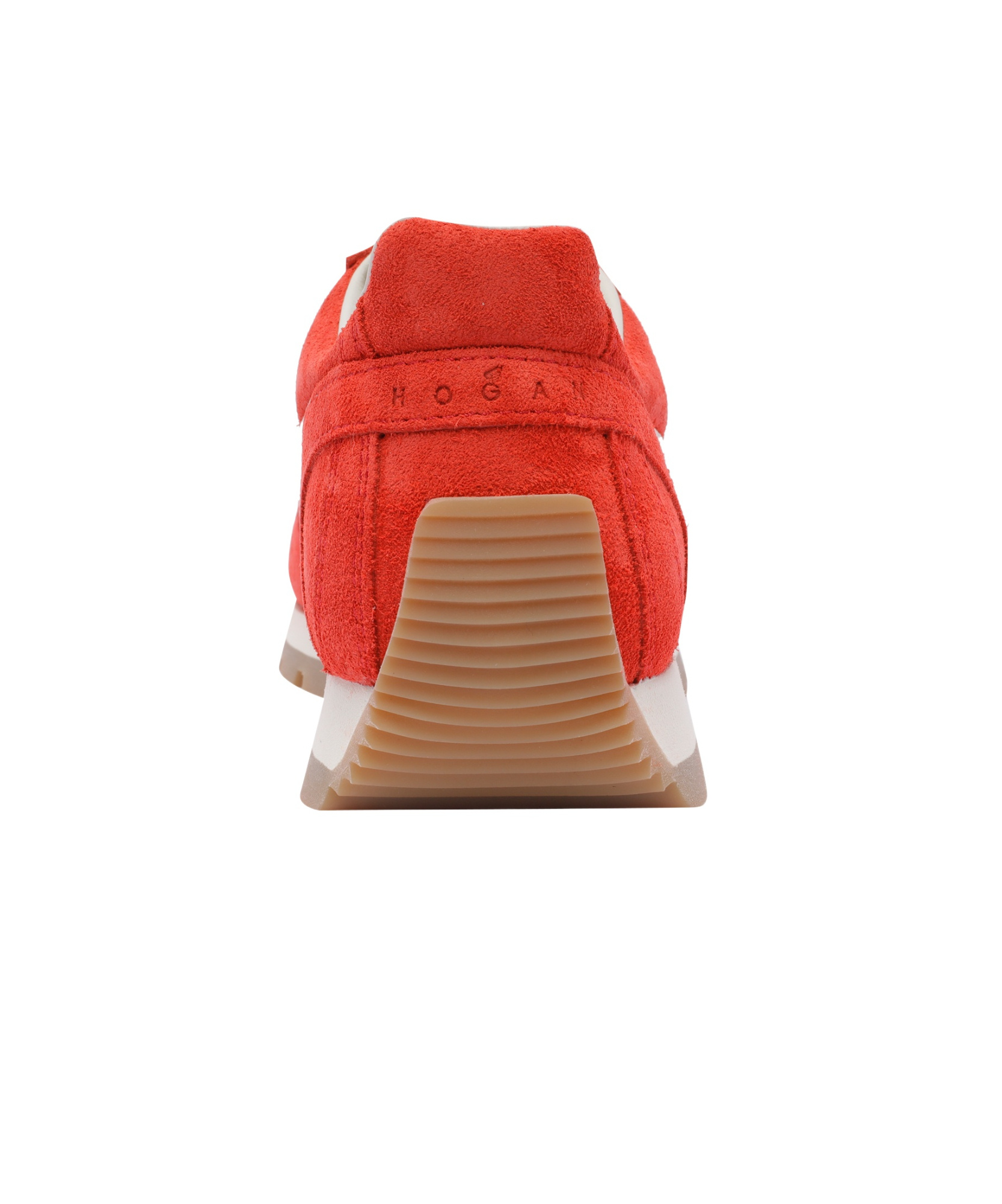 Hogan Red Suede Leather Sneakers In Red