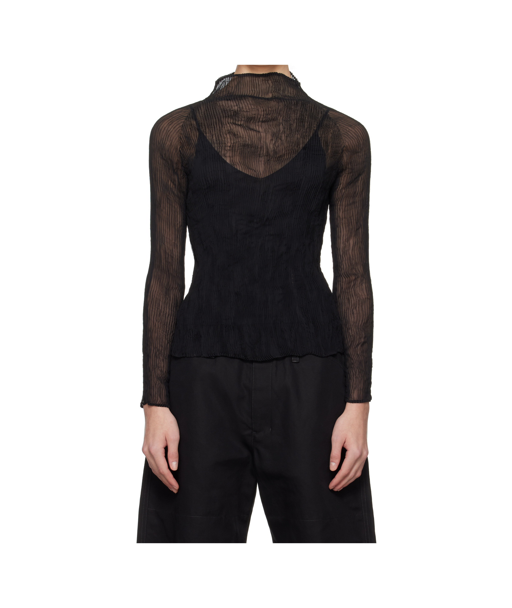 Issey Miyake Semi-sheer Pleated T-shirt
