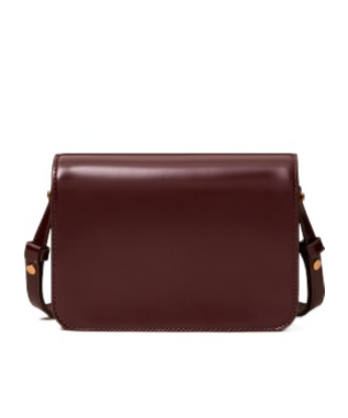 Tory Burch Robinson Spazzolato Leather Convertible Shoulder Bag In Red