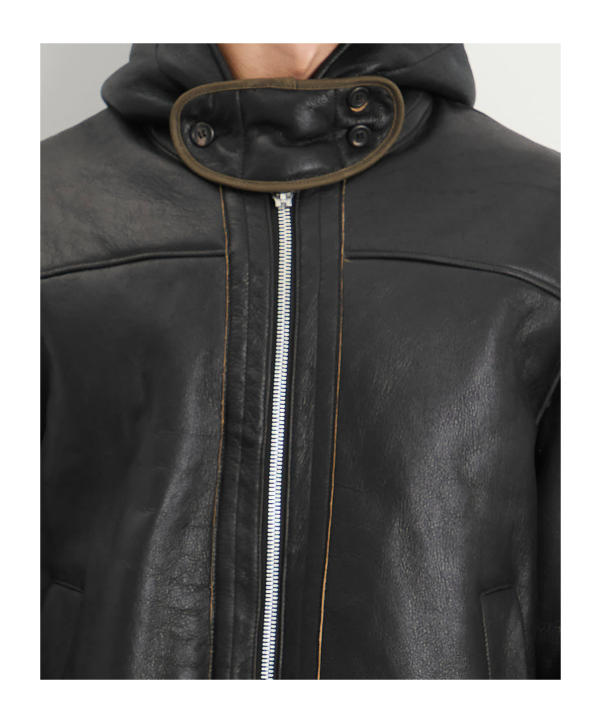 Our Legacy Long-sleeved Leather Jacket In Black