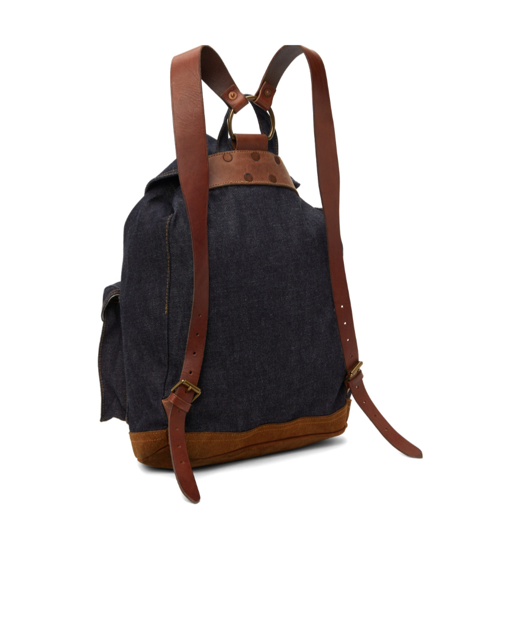 Rrl Logo Backpack In Black