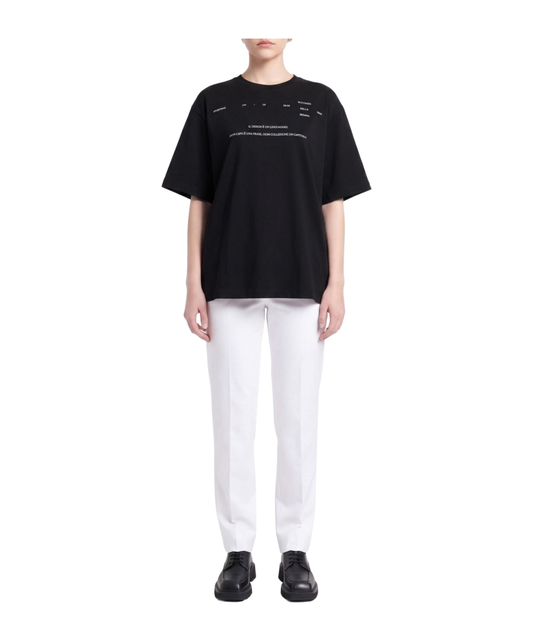 Sportmax Printed T-shirt In Black