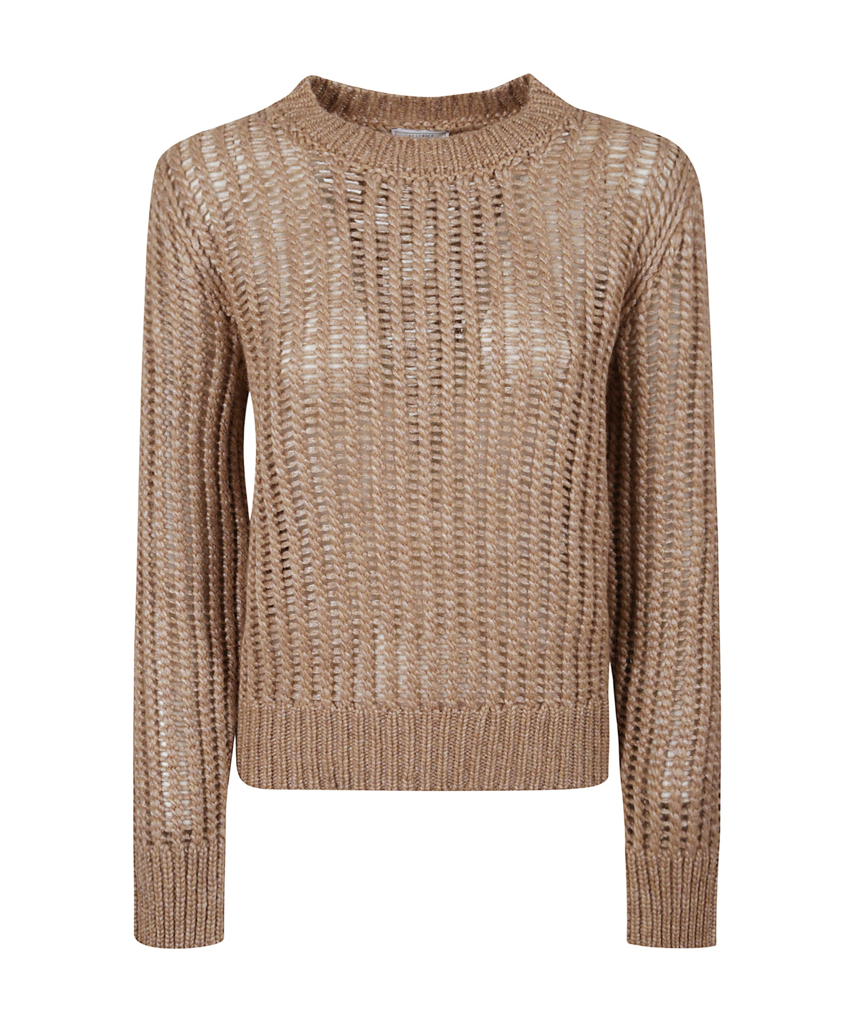 Peserico Knitted Sweater In Brown